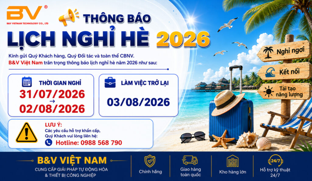 B&V VIỆT NAM THÔNG BÁO LỊCH NGHỈ HÈ 2026 2