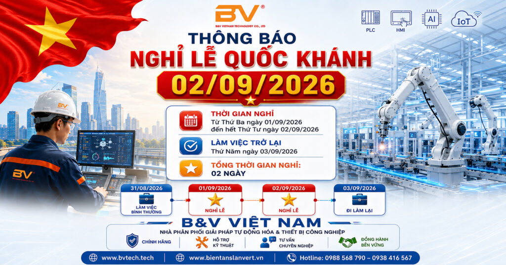 B&V VIỆT NAM THÔNG BÁO LỊCH NGHỈ LỄ QUỐC KHÁNH 02/09/2026 2