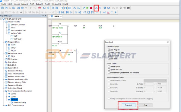 Giải pháp download chương trình PLC bằng HMI từ xa 13