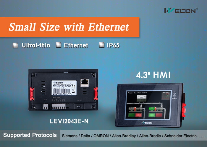 Wecon 4.3 inch Ethernet HMI: LEVI2043E-N 4